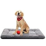 VERZEY Dog Beds Crate Mat for Medium/Large Dogs Fit 36" Metal Dog Crates,Ultra Soft Dog Crate Bed Machine Washable & Anti-Slip Kennel Pad for Dogs Cozy Sleeping Mat,Gray 36L x 23W x 1H Inches