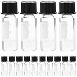 iplusmile Clear Glass Autosampler Vials Screw Cap Lab Sample Vials 8-425 Liquid Sampling Vials Sampling Vial with Black Screw Cap (2ml,100pcs)