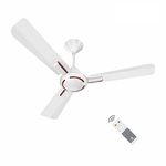 Havells 1200mm Ambrose BLDC Motor Ceiling Fan | Remote Controlled, High Air Delivery Fan | 5 Star Rated, Upto 60% Energy Saving, 2 Year Warranty | (Pack of 1, Pearl White Wood)