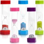 Sand Timers, Sand Timer Set, Sand Timer Set 1/3 / 5/10 / 15 Minutes 5 Colors, Sand Set for Children’s Game, Classroom Game, Home Kitchen Office Timer, Decoration…