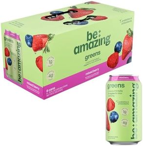 Be Amazing Greens - Mixed Berry - Ready to Drink Super Greens 12 oz Cans (8 Pack)