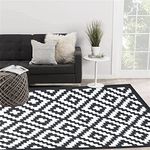 Enipate Geometric Outdoor Rugs for Patios Clearance, 182 x 274cm(6x9ft) Reversible & Easy Cleaning Patio Decking Rug, Portable Comfortable Woven Garden Carpet