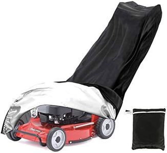 Lawnmower Covers for Outside Storage Waterproof Dustproof All-Weather Outdoor/Indoor Anti-UV Protector 210D Polyester with Draw String & Storage Bag(76*25*44inch)