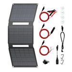 FlexSolar 28W 12V Portable Solar Panel Battery Charger Maintainer Kits Trickle Charger with Built-in Charge Controller, Cig Plug, Alligator Clips, O-Rings OBDII Connector for Car, Truck,Tractor, Boat