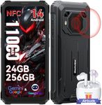 Blackview BV6200 PIus Rugged Smartphone (11000mAh), 24GB+256GB/2TB, 18W Fast Charge, 6.56" 90Hz, AI Camera, 98dB Altavoz, 3 Card Slots/Dual 4G /NFC/OTG/Fingerprint/Android 14 Rugged Phone(Gemini AI)