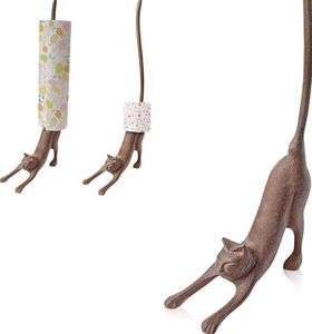 Comfify Yoga Cat Decorative Paper Towel Holder or Toilet Paper Holder Adorable “Downward Dog” Pose Kitty- Cast Iron Paper Towel Stand - Antiqued Cast Iron Storage - Multiple uses - 19” Tall.