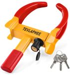 Tevlaphee Wheel Clamp, Wheel Lock Anti Theft Wheel Clamp, Caravan Wheel Locks, Trailer Wheel Clamp, Heavy Duty, 3Keys