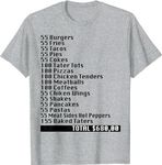 I Think You Should Leave 55 Burgers 55 Fries T-Shirt (Grey,M)