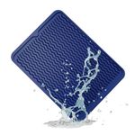 ZLR Silicone Dish Drying Mat for Kitchen Counter, Eco-Friendly Quick Dry Dish Mat, Easy Clean Multi Usage Drying Matt, Heat Resistant Trivet (Midnight Blue, L (12" x 16"))