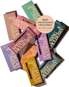 Spring & Mulberry Date-Sweetened Chocolate – 10-Bar Pack, Flavors with Fruits, Nuts, Spices & Essential Oils for the Perfect Treat