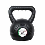 APPROX Long Lasting PVC Premium Kettlebell for Weightlifting | Gym Equipment for Full Body Workout | Weight Loss & Strength Training | Heavy Lifting for Men and Women | Home Gym | Color - Black (4KG)