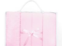 Pink Baby Moses Basket Bedding Set Blankets Fitted Sheet