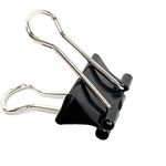 ACCO Binder Fold Back Binder Clips, 3/4-Inch Size, Black, 12 Count (Pack of 1)