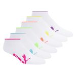 PUMA Women's 6 Pack Runner Socks, White Bright, 9-11