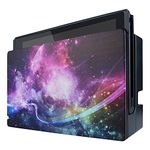 PlayVital Purple Galaxy Patterned Custom Protective Case for Nintendo Switch Charging Dock, Dust Anti Scratch Dust Hard Cover for Nintendo Switch Dock - Dock NOT Included