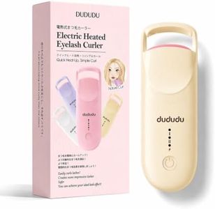 DUDUDU Heated Eyelash Curler, Portable Travel-Size Mini Electric Heated Lash Curler - 2-Level Adjustable Temp & Type-C Recharge, 10S Heat 3S Style 24H Lift for Long-Lasting Natural Effortless Curves