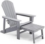 VonHaus Grey Adirondack Chair & Fol