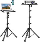 Alpen Projector Stand, Adjustable 60CM-130CM Laptop Tripod Stand, Foldable Projector Tripod with Gooseneck Phone Holder, Laptop Floor Stand for Outdoor Movies, Office, Home, Stage, Studio Holder