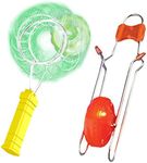 ArtCreativity Retro Light Up Kids Toys includes 8 Inch Gyro Wheel and 8.5 Inch Rail Twister - Fun Boys and Girls - Great Sensory Toy with Spinning and Flashing Light Effects