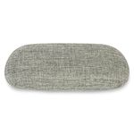 LAGO TERRA Linen Fabric Textured Hard Shell Glasses Case - Grey