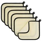 PHOGARY 6 Pack Exfoliating Wash Cloths for Body Scrub and Face Clean, Dual-Sided Exfoliating Wash Towels Bath Washcloths for Men Women Skin Massage (Rough Exfoliating Side and Soft Terry Side)
