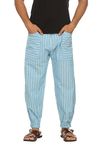 Aatman One Size Men's Eco-Friendly Cotton Hopper Pyjama | Fits Waist Size 26 To 38 Inches_Hop-At26, Casual Style, Blue