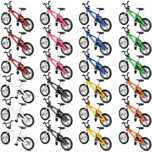 Poen 24 Pcs Kids Mini Finger Bikes Party Favors, Miniature Fidget Bicycle Toy Metal Finger Bikes for Students Class Prizes Birthday Gift Goodie Bag Stuffers Carnival Prizes Christmas Stocking Fillers