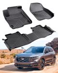 CreekT for Honda CRV Floor Mats 2025 2024 2023, for Honda CR-V Hybrid All Weather Floor Mats & Cargo Liner Trunk Interior-Custom Fit for Honda CRV Accessories 2023-2025,for CRV Mats (3 Piece/Set)