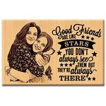 Incredible Gifts India Friendship Gifts for Best Friend - Personalized Photo Plaque (Wooden, 6x4-inch, Brown), Tabletop