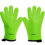 KITCHEN PERFECTION Silicone Smoker Oven Gloves -Extreme Heat Resistant BBQ Gloves-Handle Hot Food Right on Your Grill Fryer&Pit|Waterproof Grilling Cooking Baking Mitts |Superior Value Set +2 Bonuses