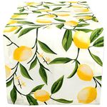 DII Cotton Table Runner for Dinner Parties Spring Wedding and Everyday Use, 14x72, Lemon Bliss