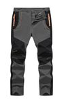 TBMPOY Men's Outdoor Hiking Work Pants Quick Dry Waterproof Lightweaght Mountain Fishing Pants Zipper Pockets(Gray CA 38)