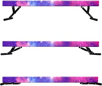 FC FUNCHEER 8FT Adjustable Balance Beam for Kids Gymnastics - 4-Knob Quick-Adjust, Tri-Lock Stability, Competition 4" Width, 3 Heights (17/32/42cm) for Home Training Equipment Ages 4+