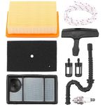 ZAMDOE Air Filter Kit Accessories for Stihl TS400 Cut Off Saw BR350 BR430 BR450 BR450C-EF SR430 SR450 Blower, replaces 4223 141 0300 4223-140-1800, with Spark Plug Fuel Filter Starter Rope