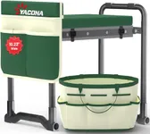 2-in-1 Garden Kneeler and Seat,Heavy Duty Garden Stool with 10.23" Width Detachable Foam Pad, Foldable Garden Seat Gardening Bench with Tools Bag and Pouch,Gardening Gifts for Women,Mothers Day