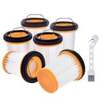 Wandvac Filters Replacement for Shark ION W1 S87 Cordless Handheld Vacuum WANDVAC WV200 WV201 WV205 WV220 Handheld Vacuum Filter Replacements, Replace to Part # XHFWV200, 6 Pack