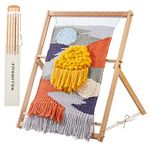 WILLOWDALE 25.2" H x 19.3" W Weaving Loom with Stand Wooden Multi-Craft Weaving Loom Arts & Crafts, Extra-Large Frame, Develops Creativity Weaving Frame Loom with Stand for Beginner