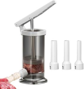 Manual Sausage Stuffer Vertical,Homemade Sausage Maker Machine,Heavy Duty Sausage Filler,Meat Filling Machine,Hand Operated Sausage Filler Stuffer,Detachable 2-in-1 Sausage-Meatball Maker