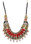 Siddhatva Handmade Beads Tibetan Nepali Tribal Beads Choker Style Turquoise Necklace Jewellery for Women Girls (Red)