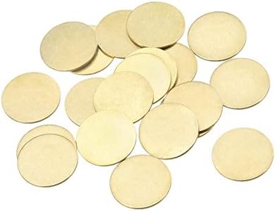MECCANIXITY Brass Stamping Blank Round Metal DIY Tag 20mm Dia 1mm Thick for Craft, Pendant Decoration, Pack of 20