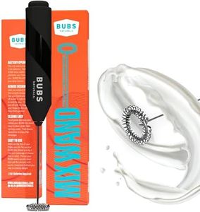 BUBS Naturals Mix Wand - Handheld Milk Frother - Lattes, Coffee, Cappuccino, Frappes, Hot Chocolate Blender - Portable Protein Powder, Omelet, Egg, Shakes, Smoothies Mixer - Food Grade Stainless Steel