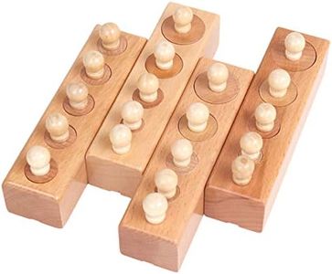 Montessori Knobbed Cylinder Block Montessori Materials Wooden Cylinders Ladder Blocks Educational Wooden Toy Montessori Education Toy Family Version