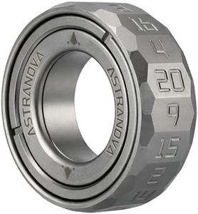 Unique CNC Machined Metal D20 Dice Spinner| 20-Sided Dice for Tabletop RPG, Dungeons & Dragons, Board Games | EDC Fidget for Adults, Men & Women | Unique Gift for Gamer (Stainless Steel)
