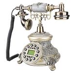 Retro Telephone,European Antique Rotary Dial Desk Telephones, Classic Desk Phone,Bedroom Decoration,Classic Corded Phone for Home Office