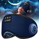 Sleep Headphones Breathable Bluetooth Eye Mask Sleeping Headphones, Wireless Eye Mask Sleep Earbuds Built-in MIC Women Office Air Travel Cool Tech Gadgets Unique Gifts Dark Blue