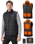 Heated Vest for Men with Battery Pack Included 7.4V 16000mAh, Warming Men's Heated Vest Electric Heating Vest Rechargeable-L