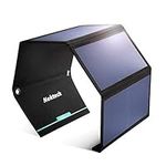 Nekteck 28W Portable Solar Panel Charger, 2 USB-A Ports, (5V/4.0A Max) 24% Efficient Maxeon Cells Solar Charger, IPX4 Waterproof, Compatible with iPhone 12/11/11pro/Xs, iPad, Samsung Galaxy and More