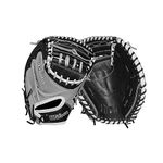 Wilson 2024 A2000 SCFPCM23SS 34” Fastpitch Catcher’s Mitt - Right Hand Throw, Black/Grey/White