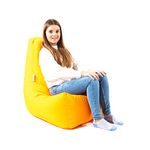 HH Home Hut Large Bean Bag Gaming Chair Beanbag Outdoor or Indoor Garden Big Arm (Orange)