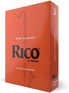 D’Addario Woodwinds - Rico Bass Clarinet Reeds - REA1030 - Strength 3.0, 10-Pack